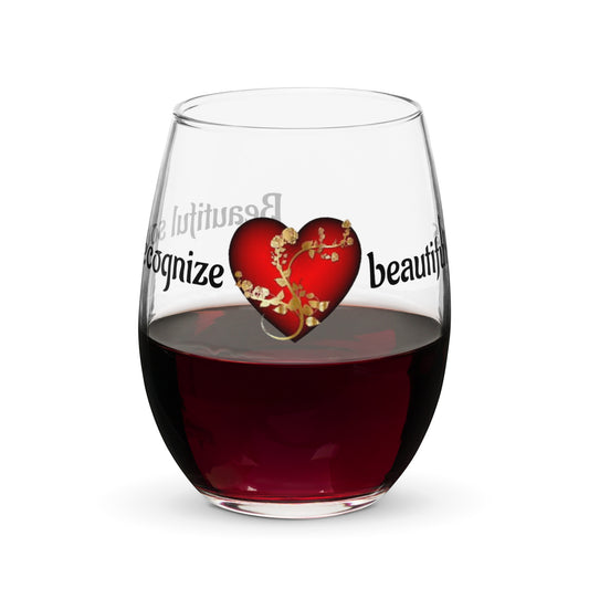 Stemless wine glass-Beautiful souls recognize beautiful souls