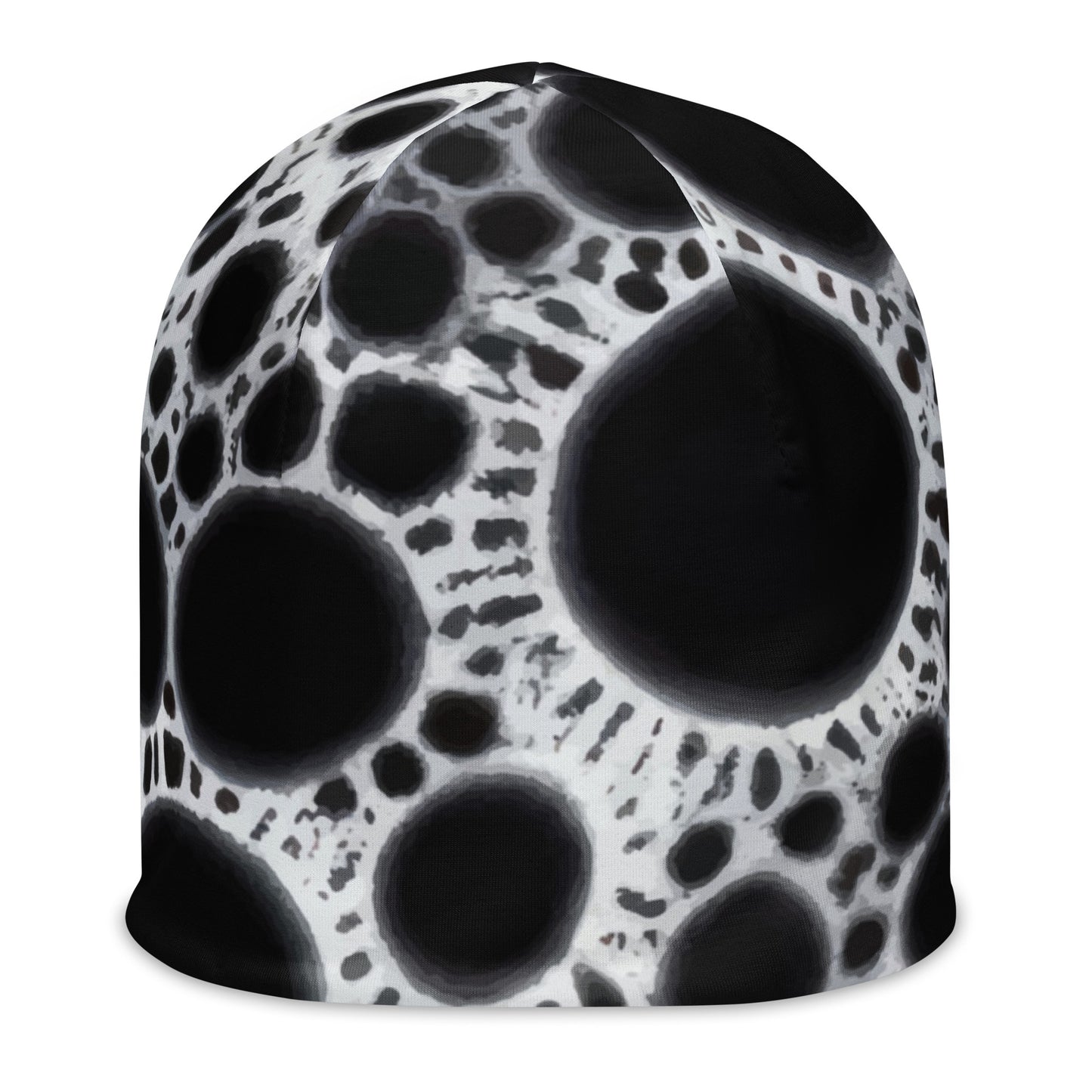 All-Over Print Beanie-Black tie dye