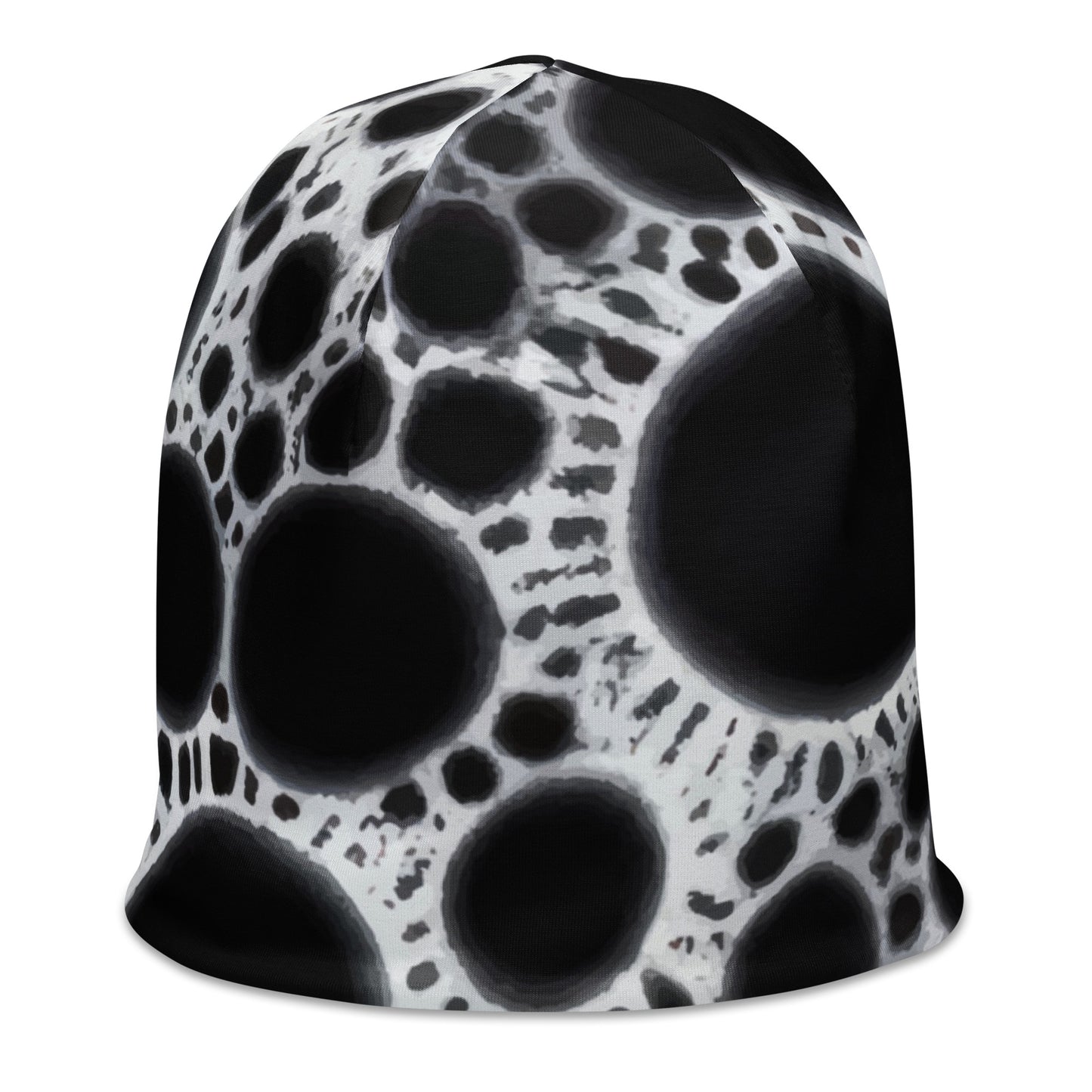 All-Over Print Beanie-Black tie dye