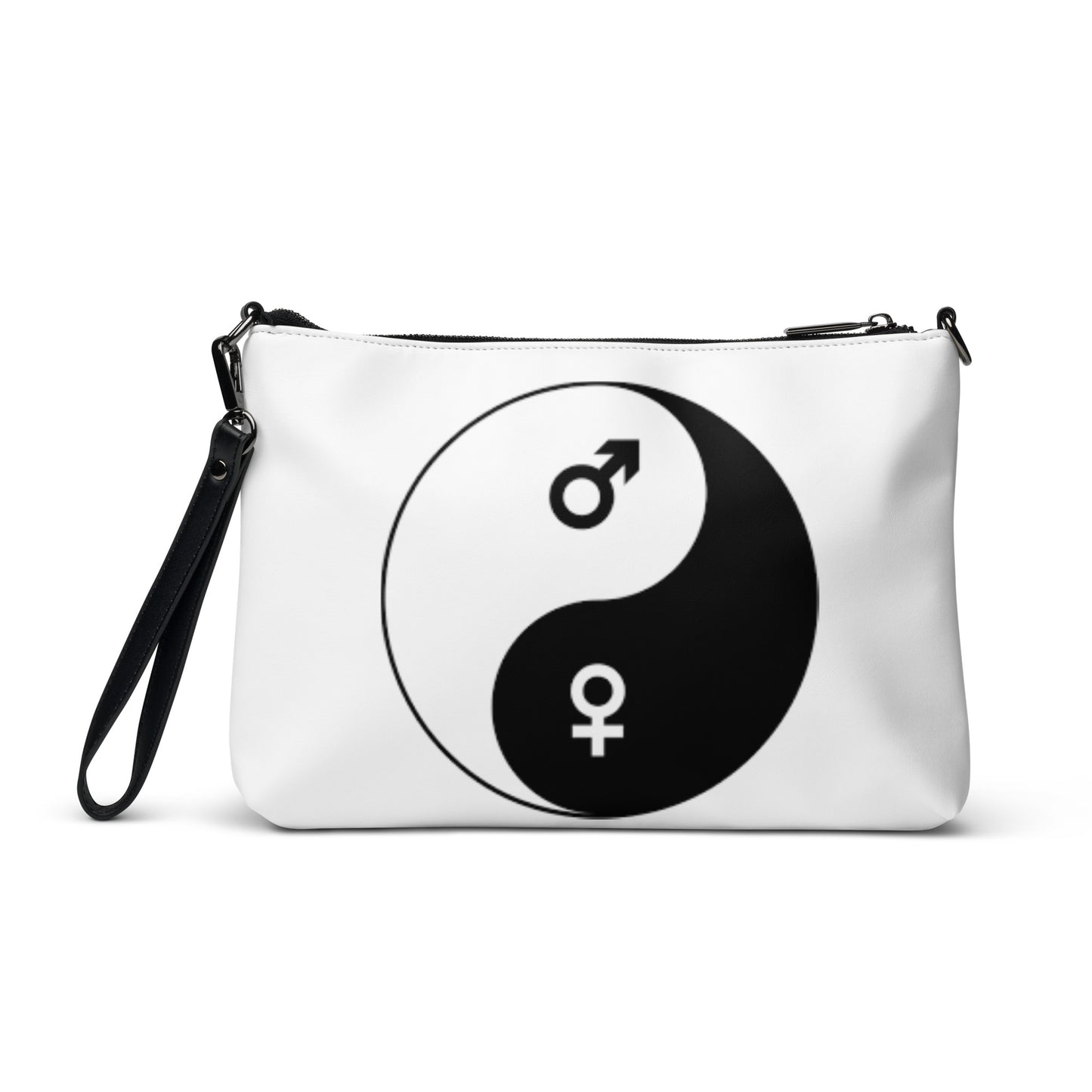 Crossbody bag-male/female yin yang and definition of yin yang on other side