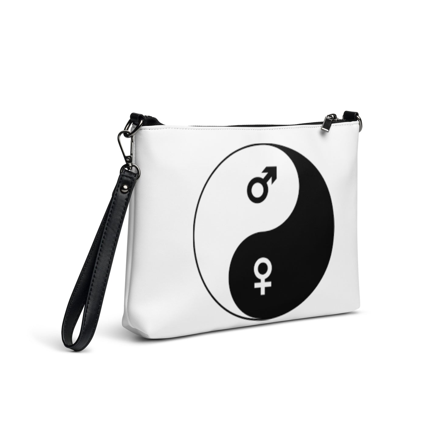 Crossbody bag-male/female yin yang and definition of yin yang on other side