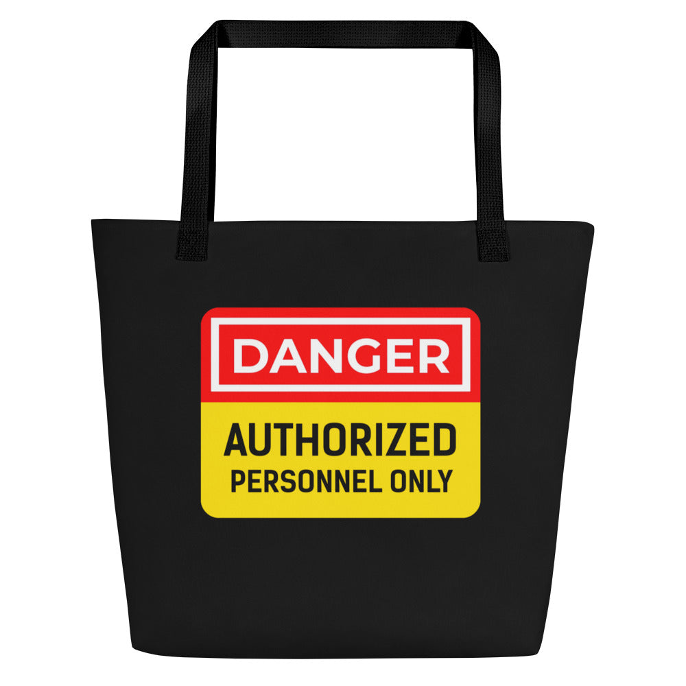 All-Over Print Large Tote Bag-Danger