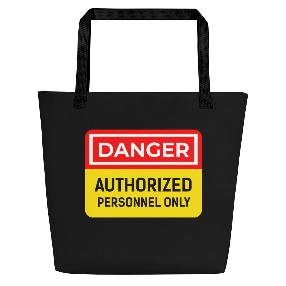 All-Over Print Large Tote Bag-Danger