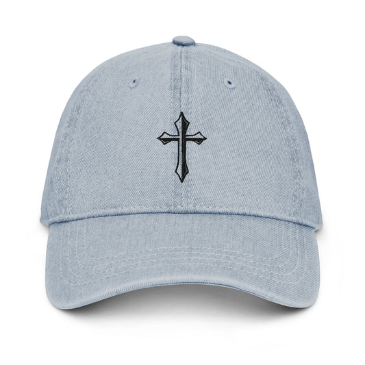 Denim Hat-Cross & infinity