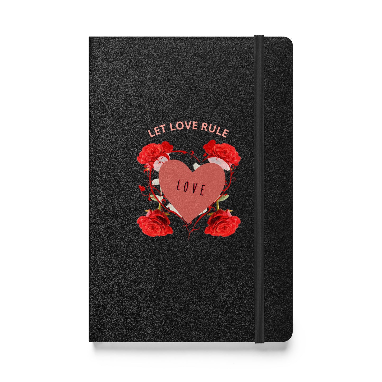 Hardcover bound notebook-Let love rule with heart