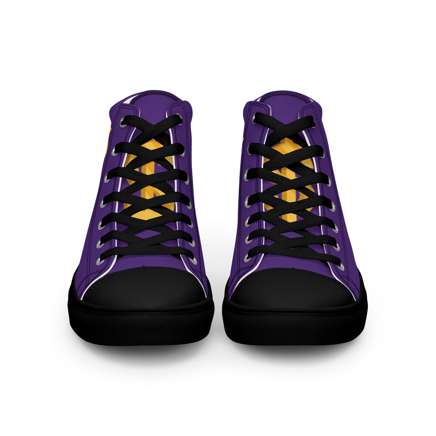 Men’s high top canvas shoes-Purple $