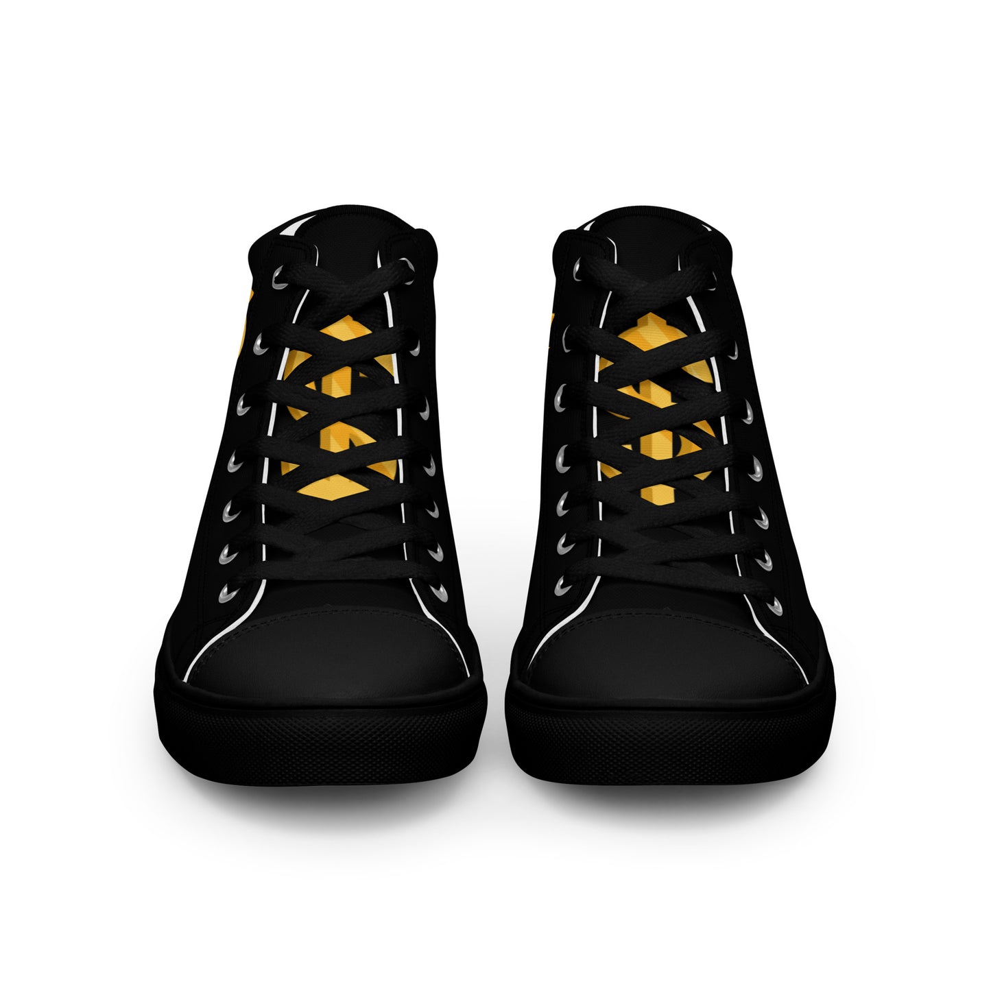 Men’s high top canvas shoes-$$ black