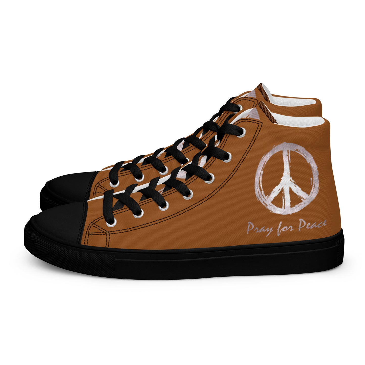 Men’s high top canvas shoes-Rich Gold-Peace & Dove