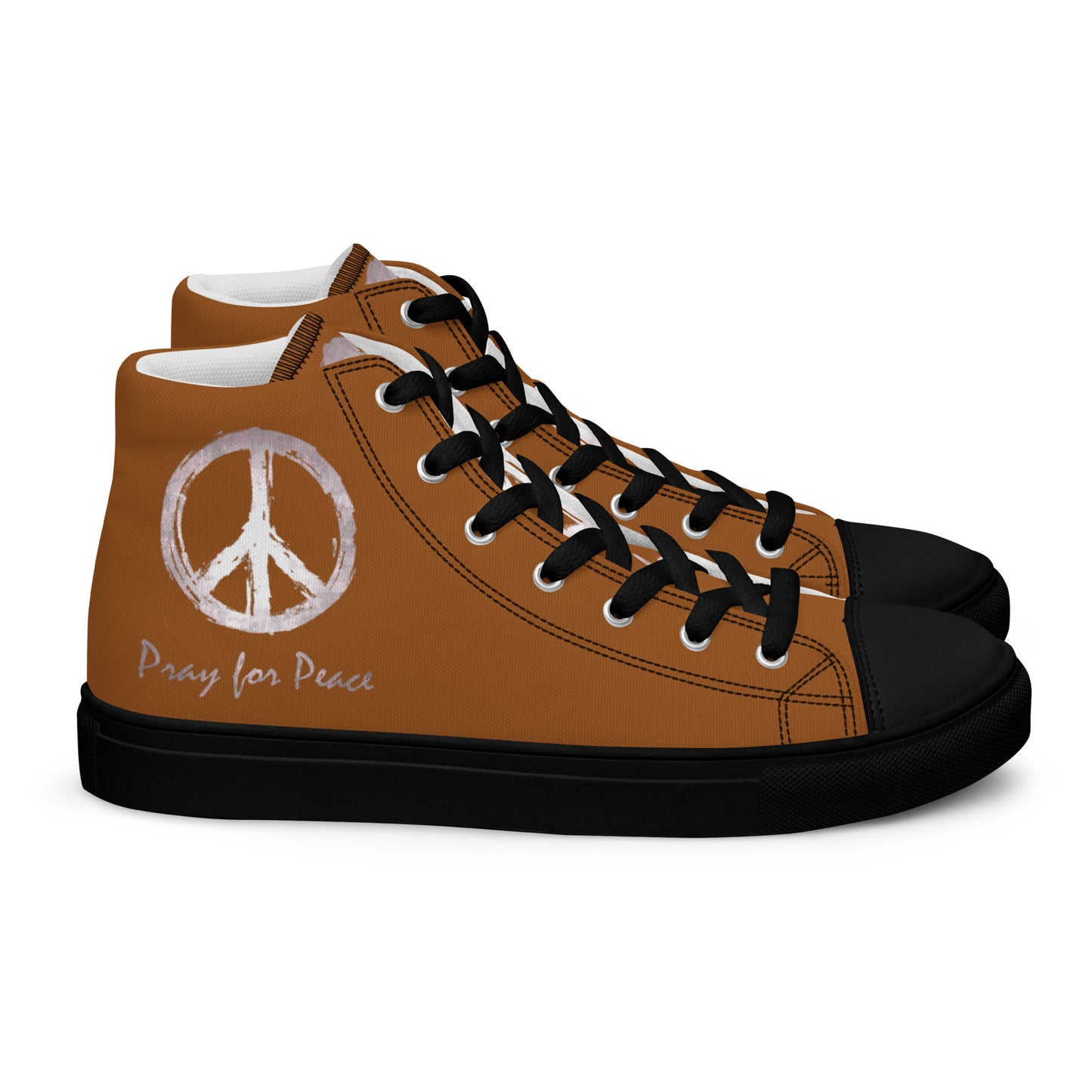 Men’s high top canvas shoes-Rich Gold-Peace & Dove