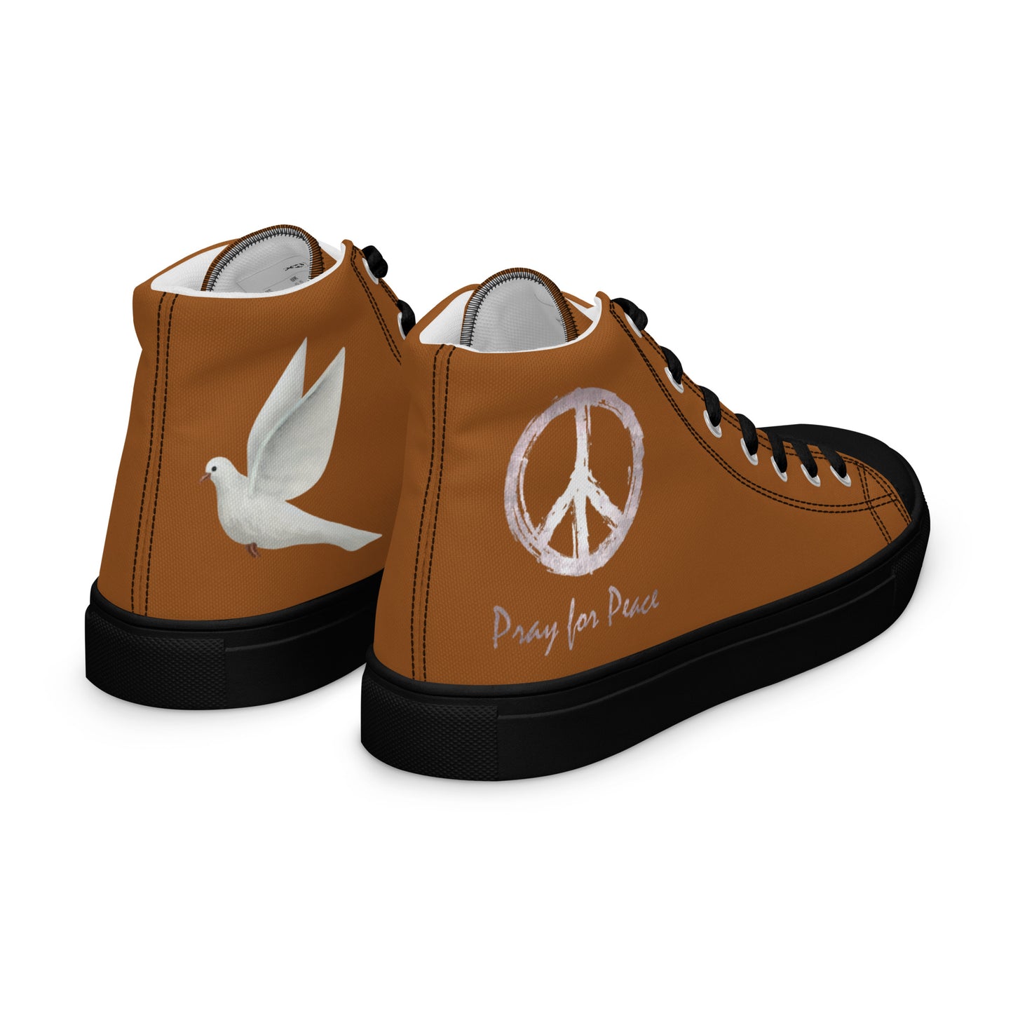 Men’s high top canvas shoes-Rich Gold-Peace & Dove