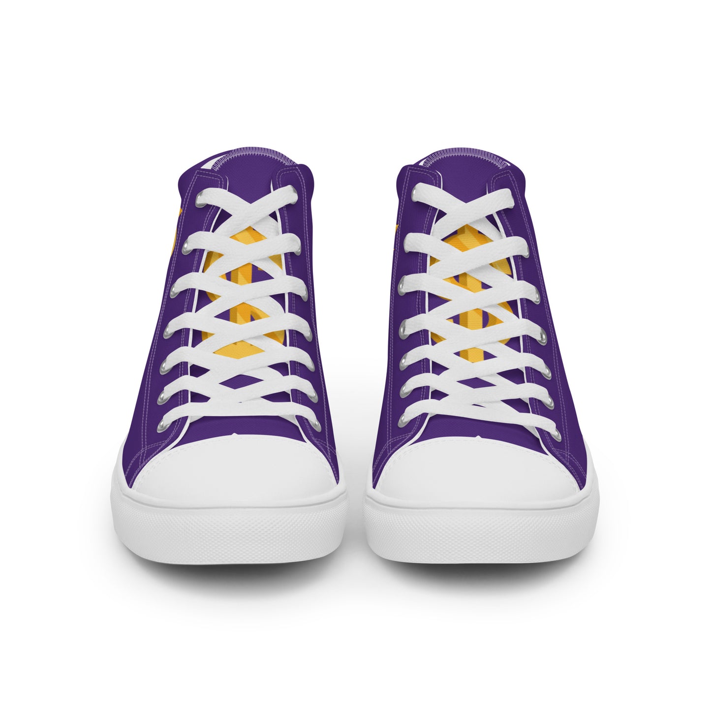 Men’s high top canvas shoes-Purple $