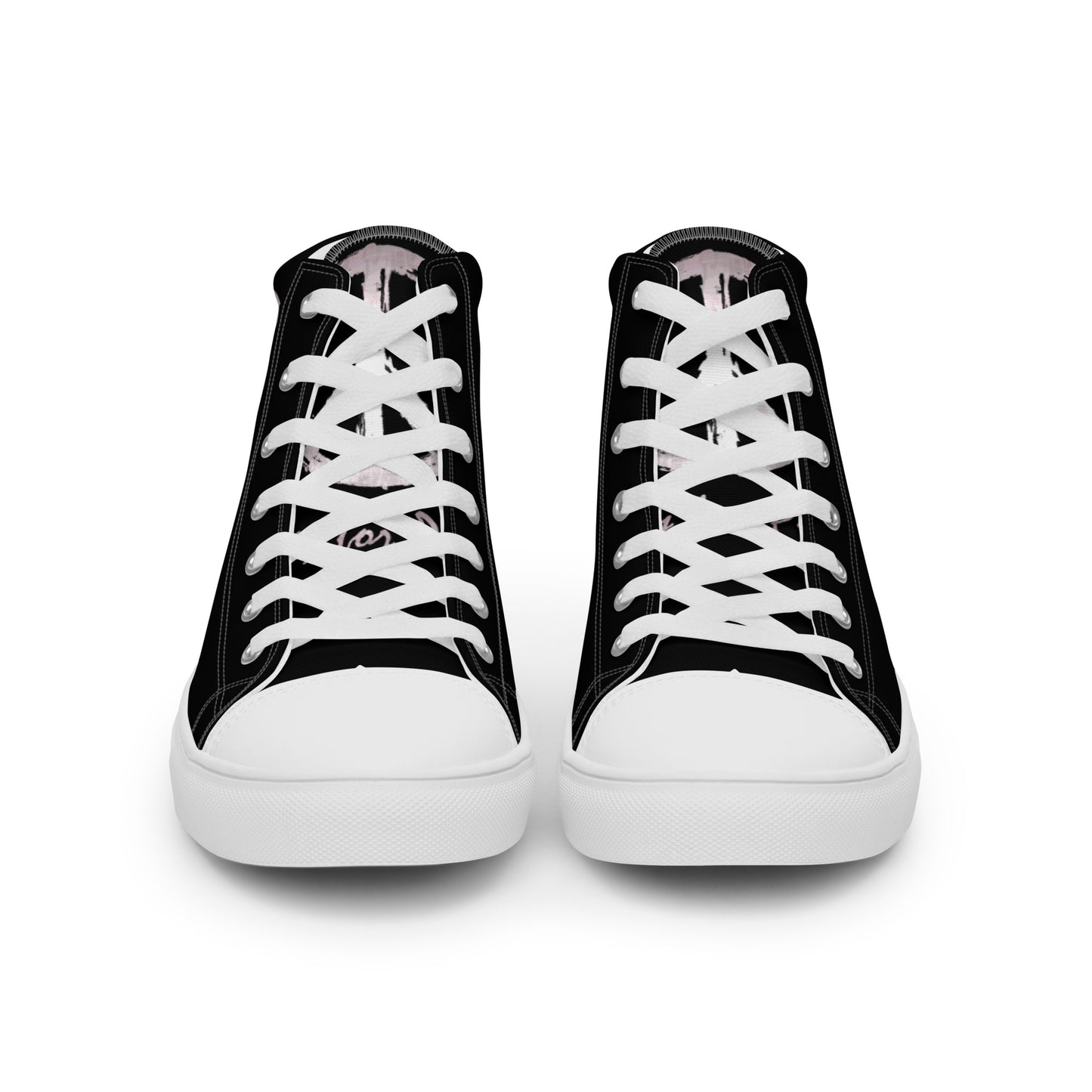 Men’s high top canvas shoes-Black-Peace & Dove