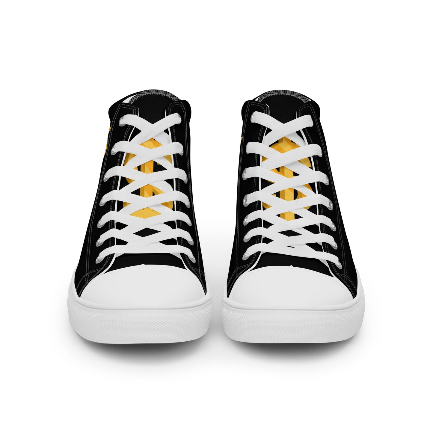 Men’s high top canvas shoes-$$ black