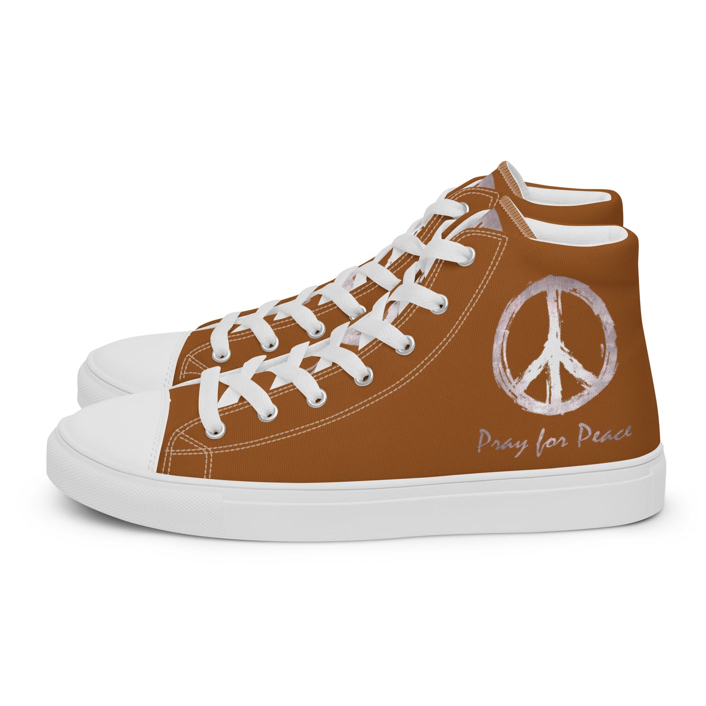 Men’s high top canvas shoes-Rich Gold-Peace & Dove