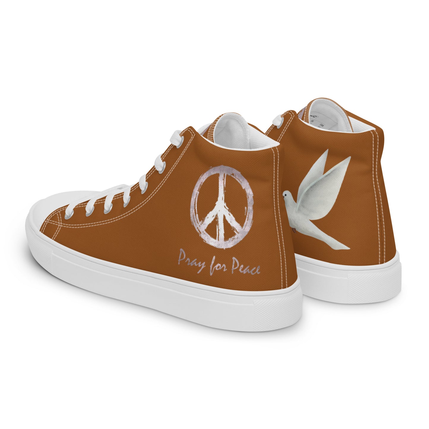 Men’s high top canvas shoes-Rich Gold-Peace & Dove