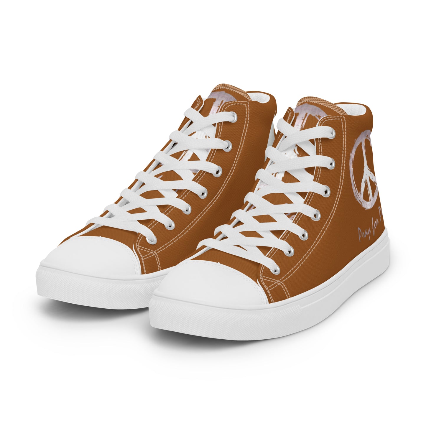 Men’s high top canvas shoes-Rich Gold-Peace & Dove