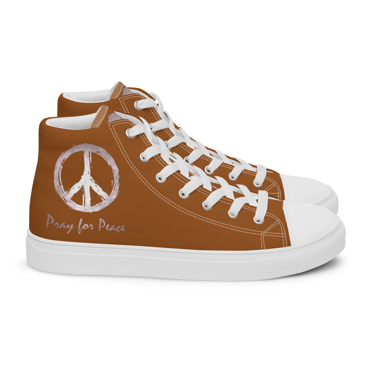 Men’s high top canvas shoes-Rich Gold-Peace & Dove