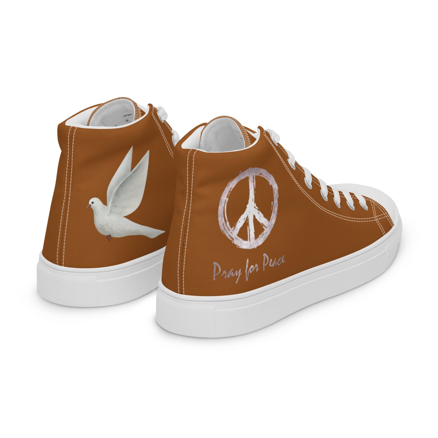 Men’s high top canvas shoes-Rich Gold-Peace & Dove