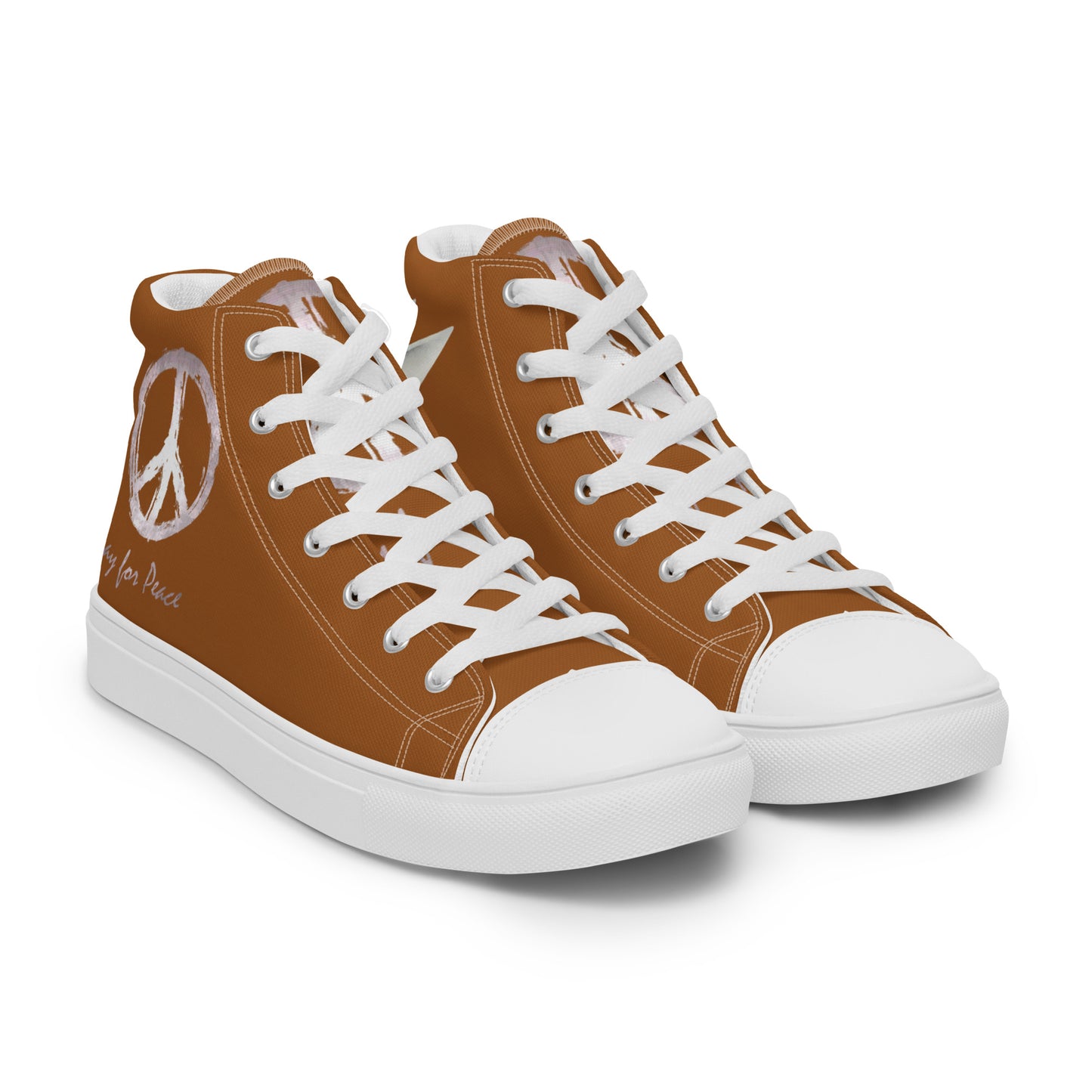 Men’s high top canvas shoes-Rich Gold-Peace & Dove