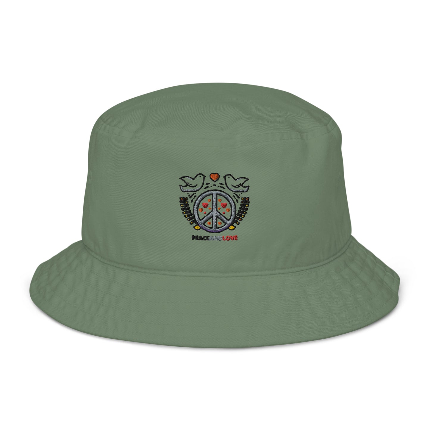 Organic bucket hat-Peace & love