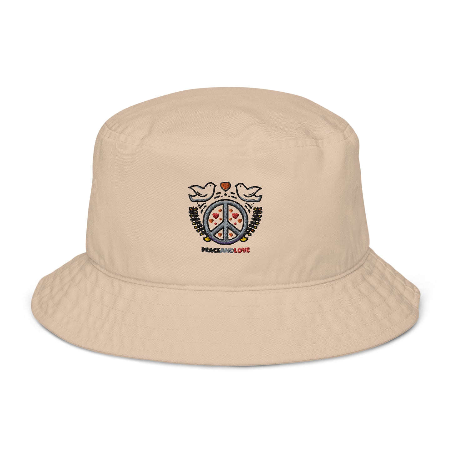 Organic bucket hat-Peace & love