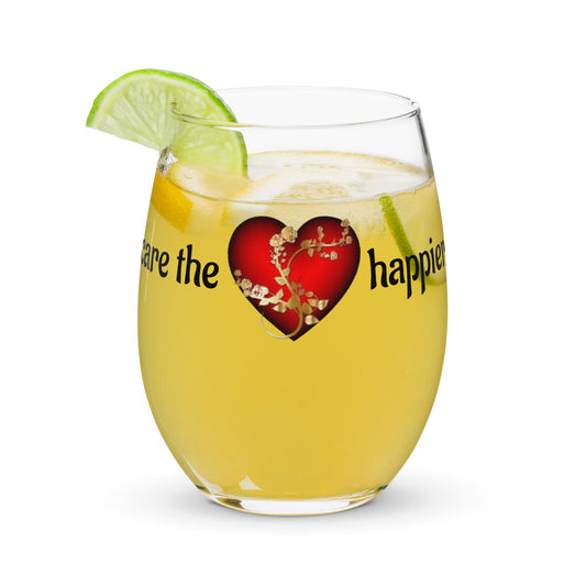 Stemless wine glass-The less you care the happier you will be