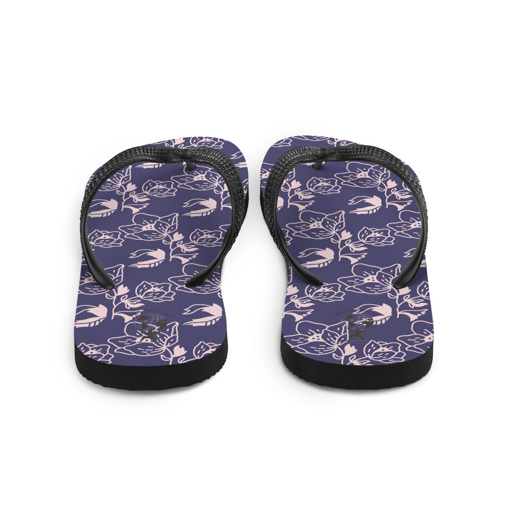 Flip-Flops-Blue floral