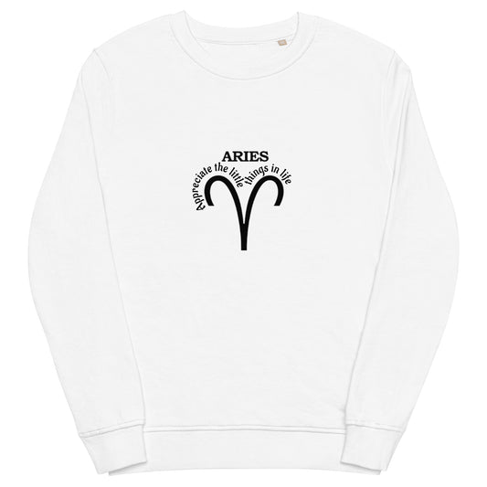 Unisex organic sweatshirt-Aries