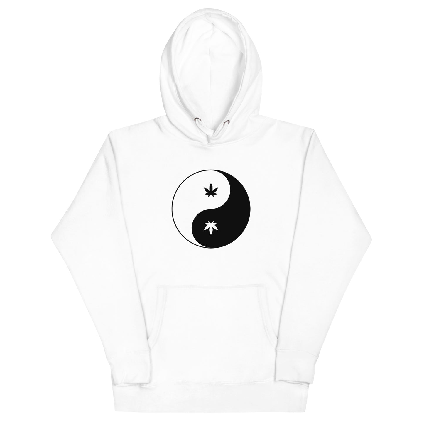 Unisex Hoodie-leaf yin yang and snake spirit warrior in back