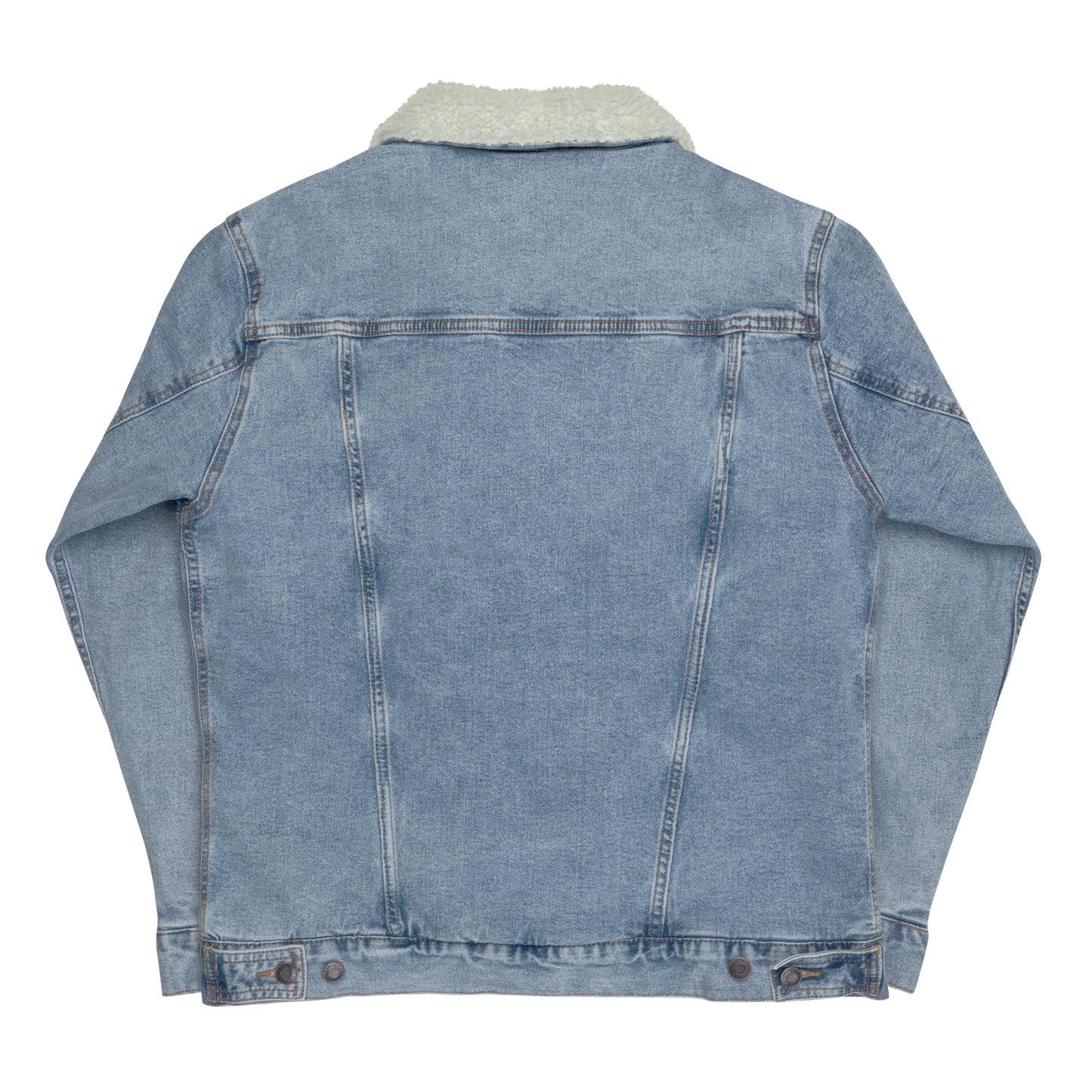 Unisex denim sherpa jacket-skull