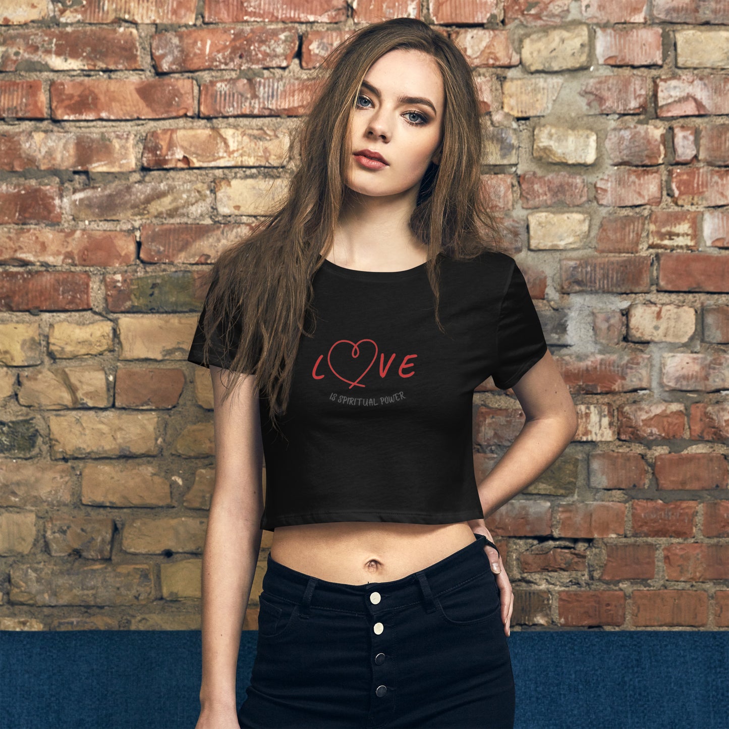 Women’s Crop Tee-LOVE is a spiritual power