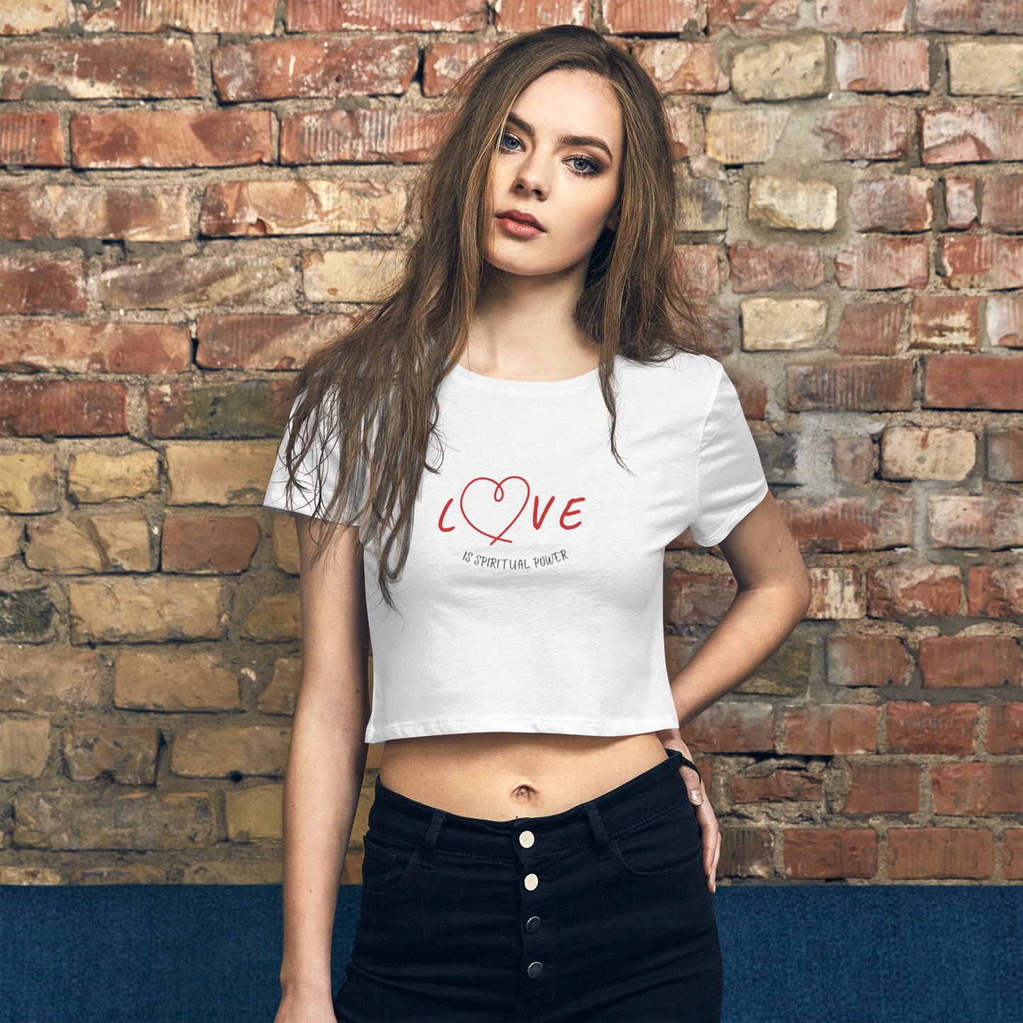 Women’s Crop Tee-LOVE is a spiritual power