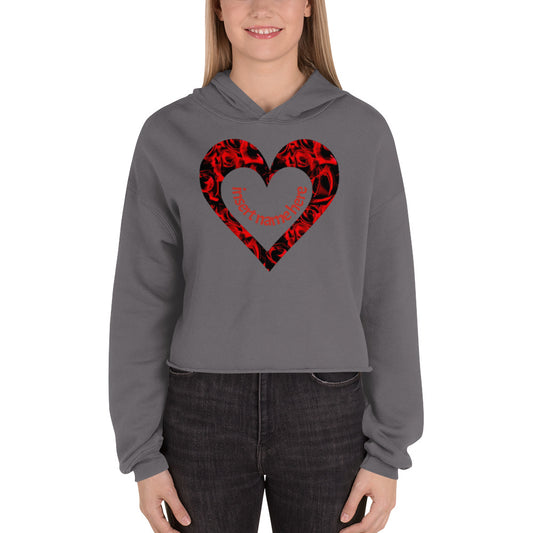 Crop Hoodie-heart with insert name