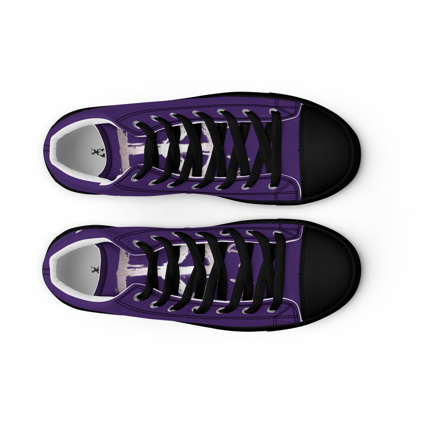 Women’s high top canvas shoes-Purple Peace & Dove