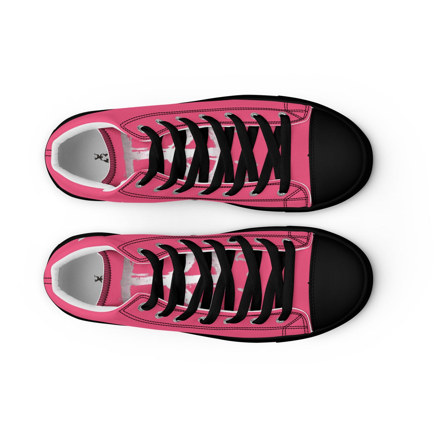 Women’s high top canvas shoes-Pink-Peace & Dove