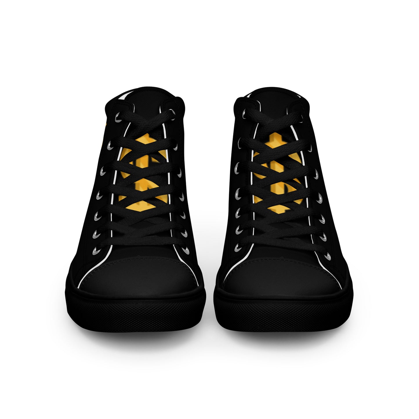 Women’s high top canvas shoes-Black $