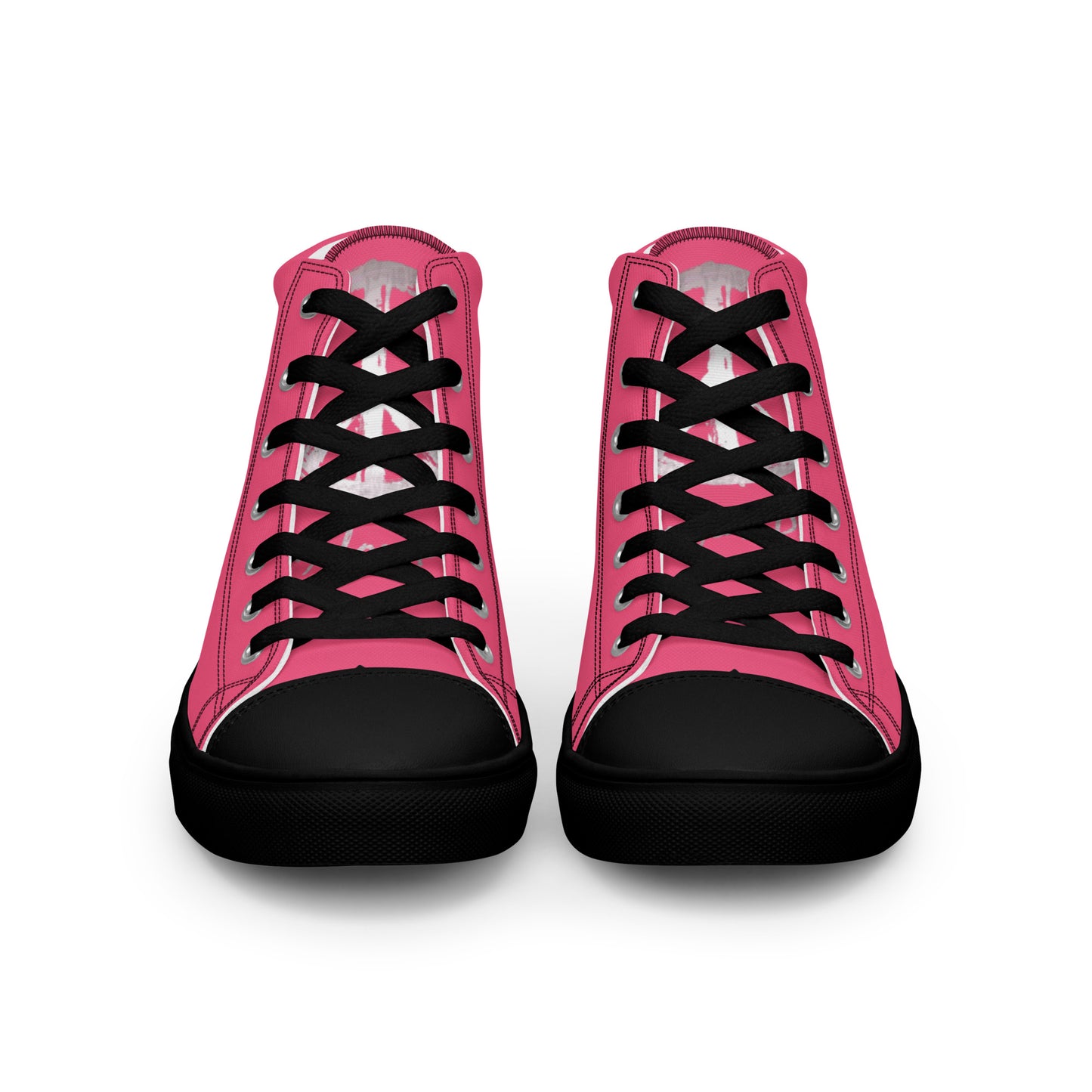 Women’s high top canvas shoes-Pink-Peace & Dove