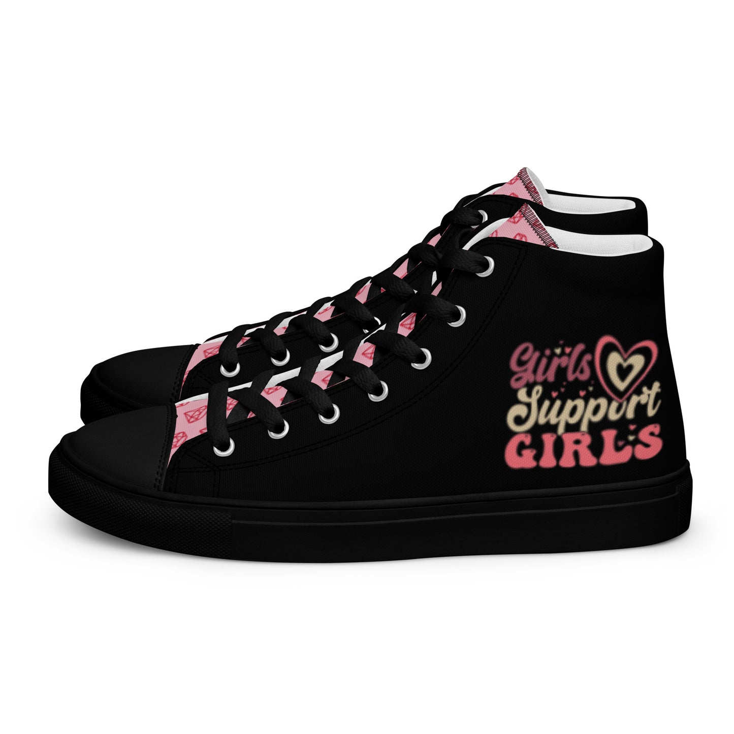 Women’s high top canvas shoes-Girl power