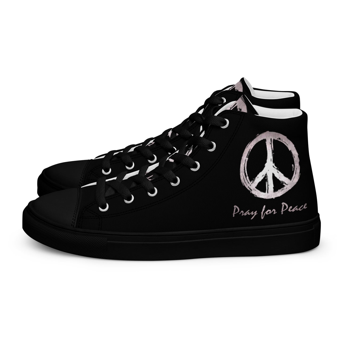 Women’s high top canvas shoes-Peace & Dove