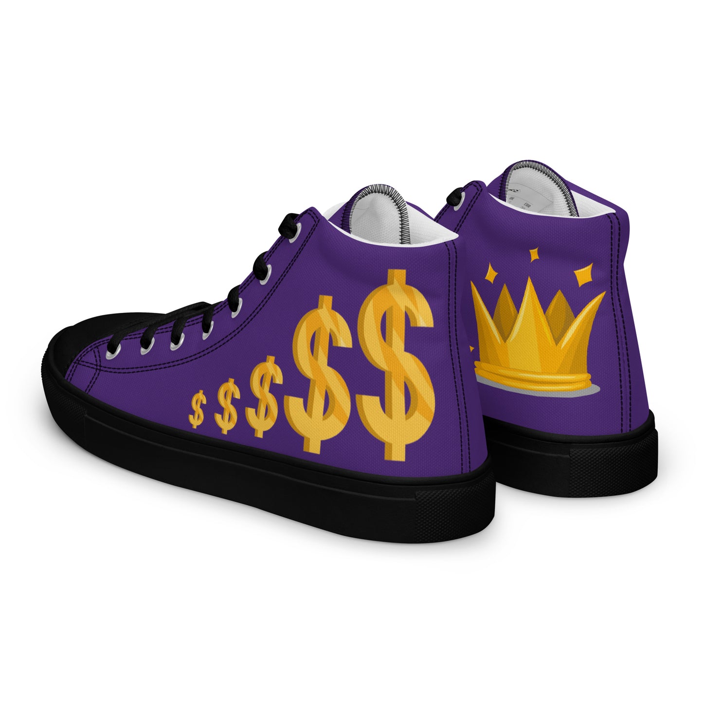 Women’s high top canvas shoes-Purple $