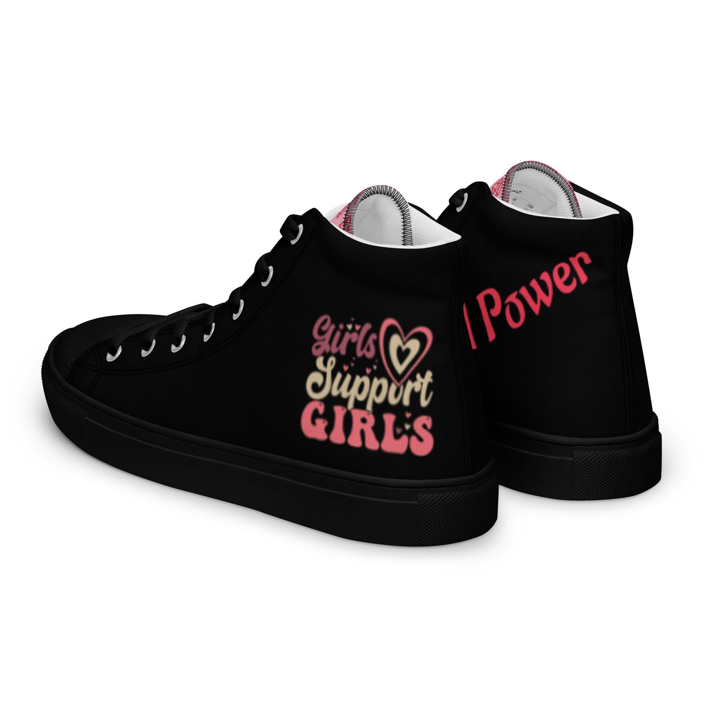 Women’s high top canvas shoes-Girl power