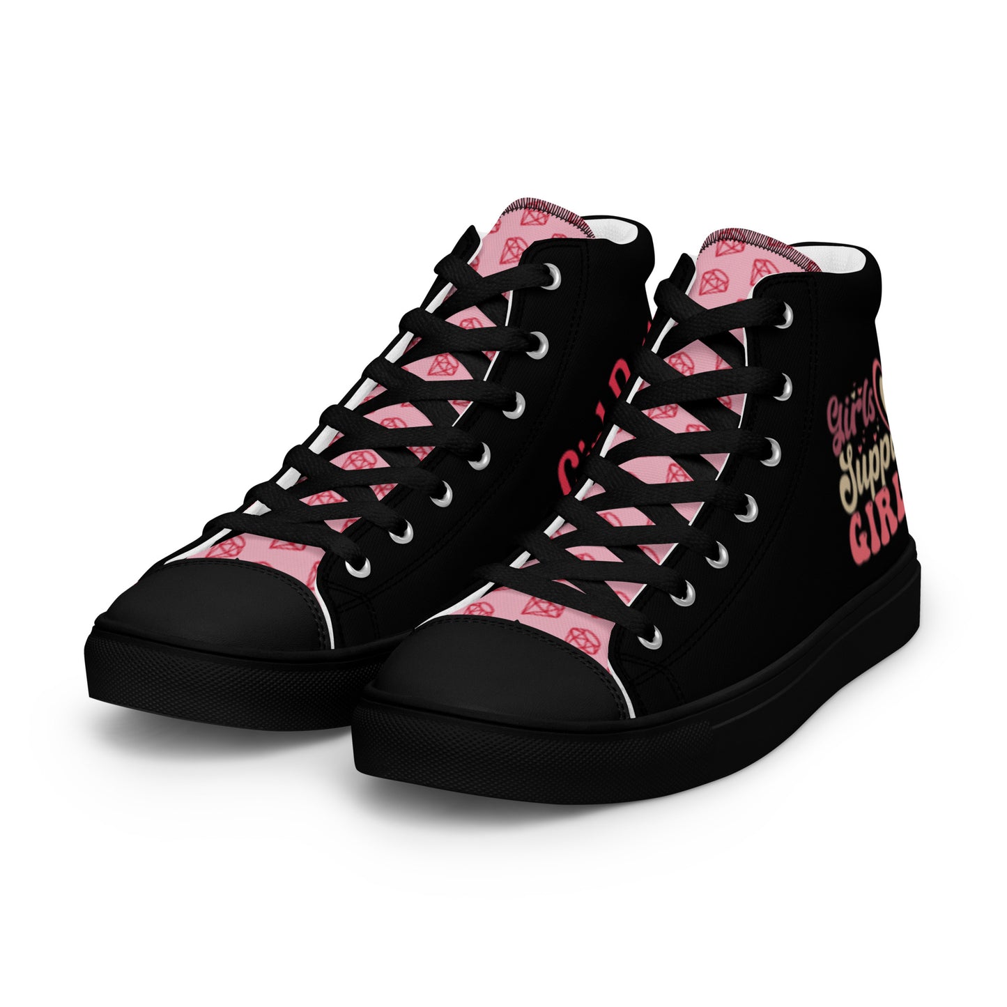 Women’s high top canvas shoes-Girl power