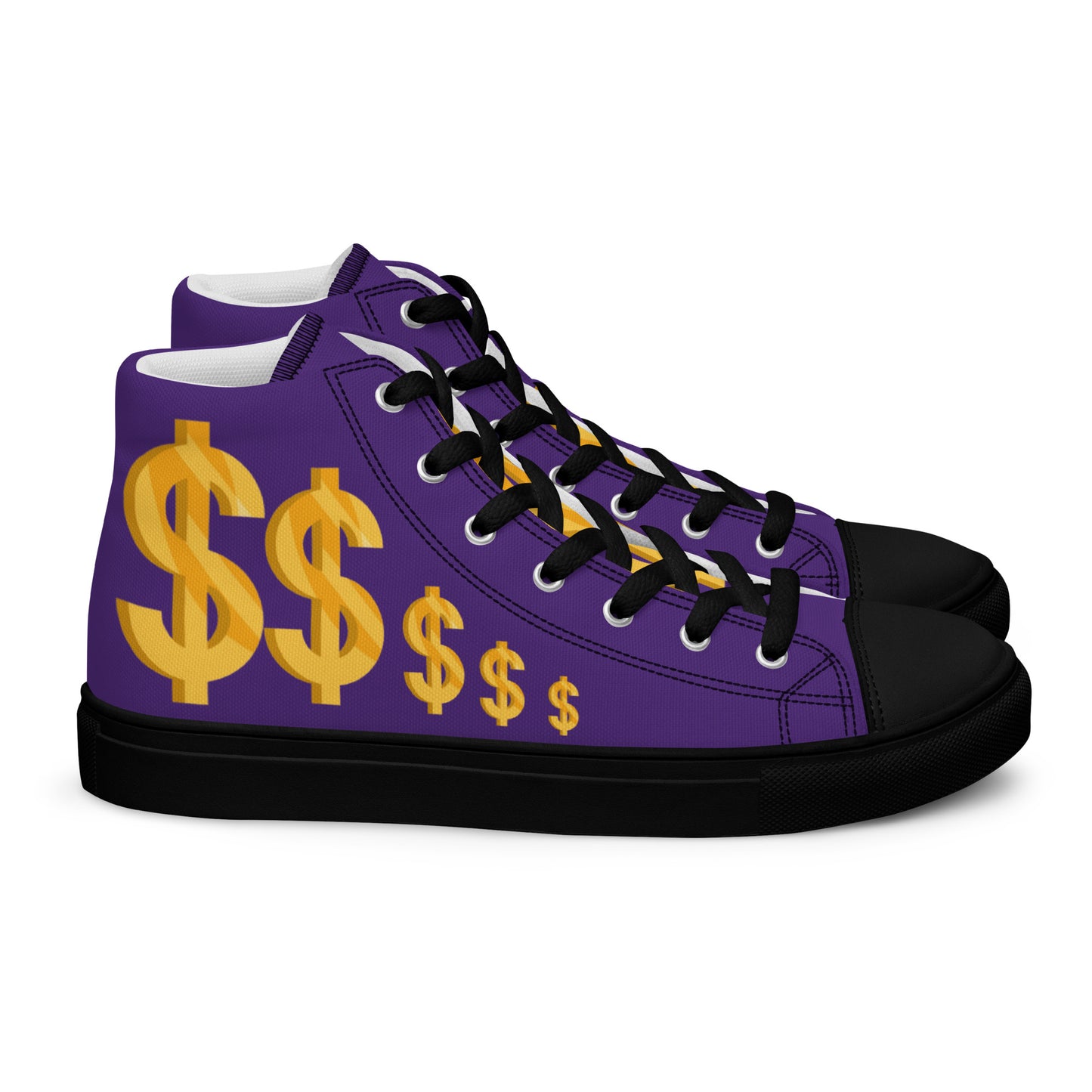 Women’s high top canvas shoes-Purple $