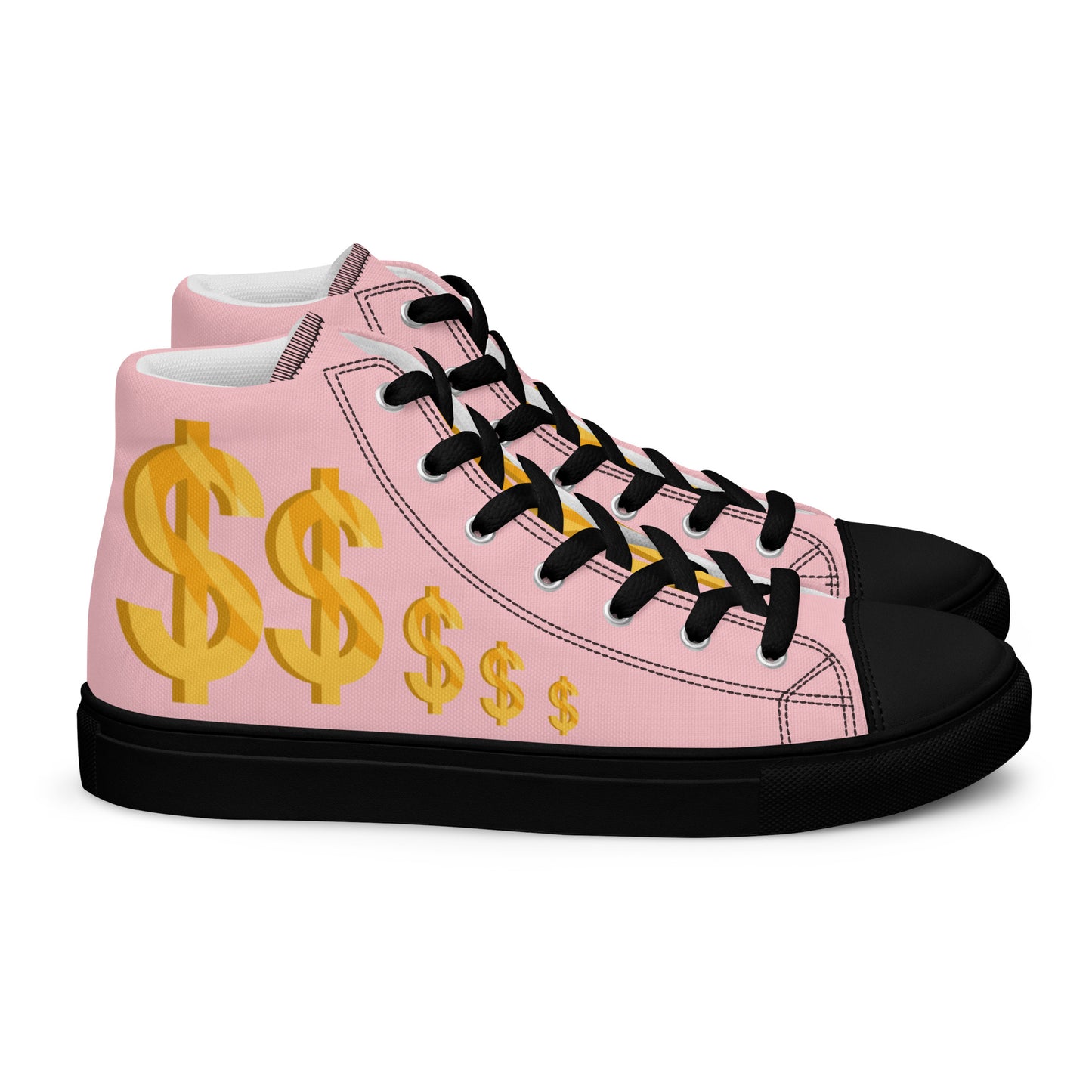 Women’s high top canvas shoes-Pink $