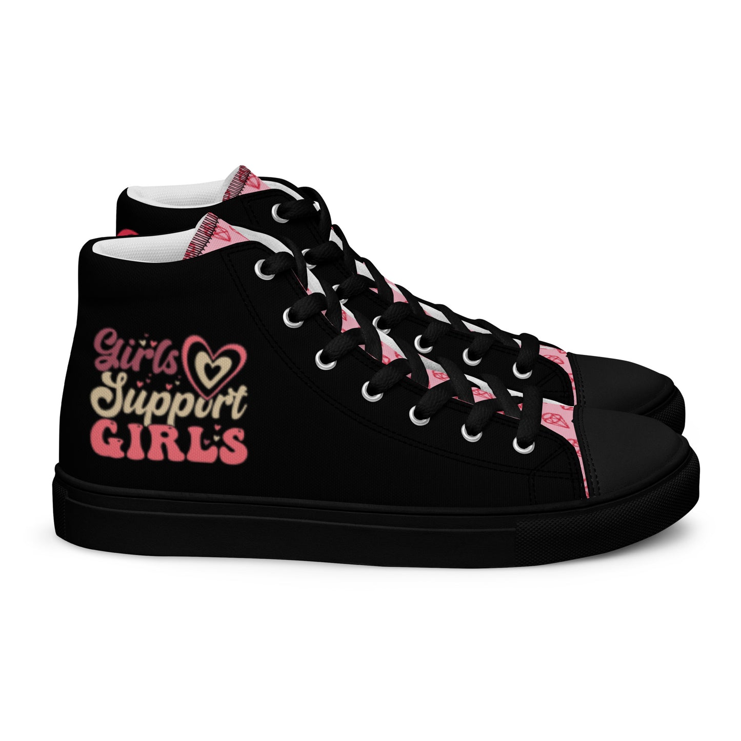 Women’s high top canvas shoes-Girl power