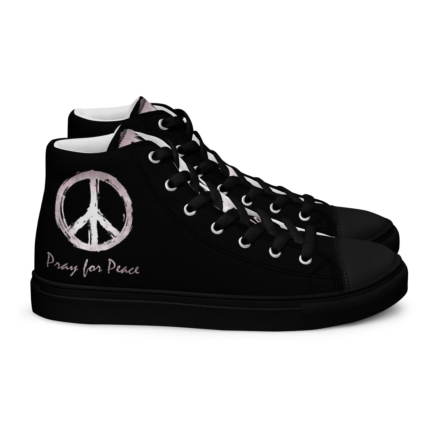 Women’s high top canvas shoes-Peace & Dove