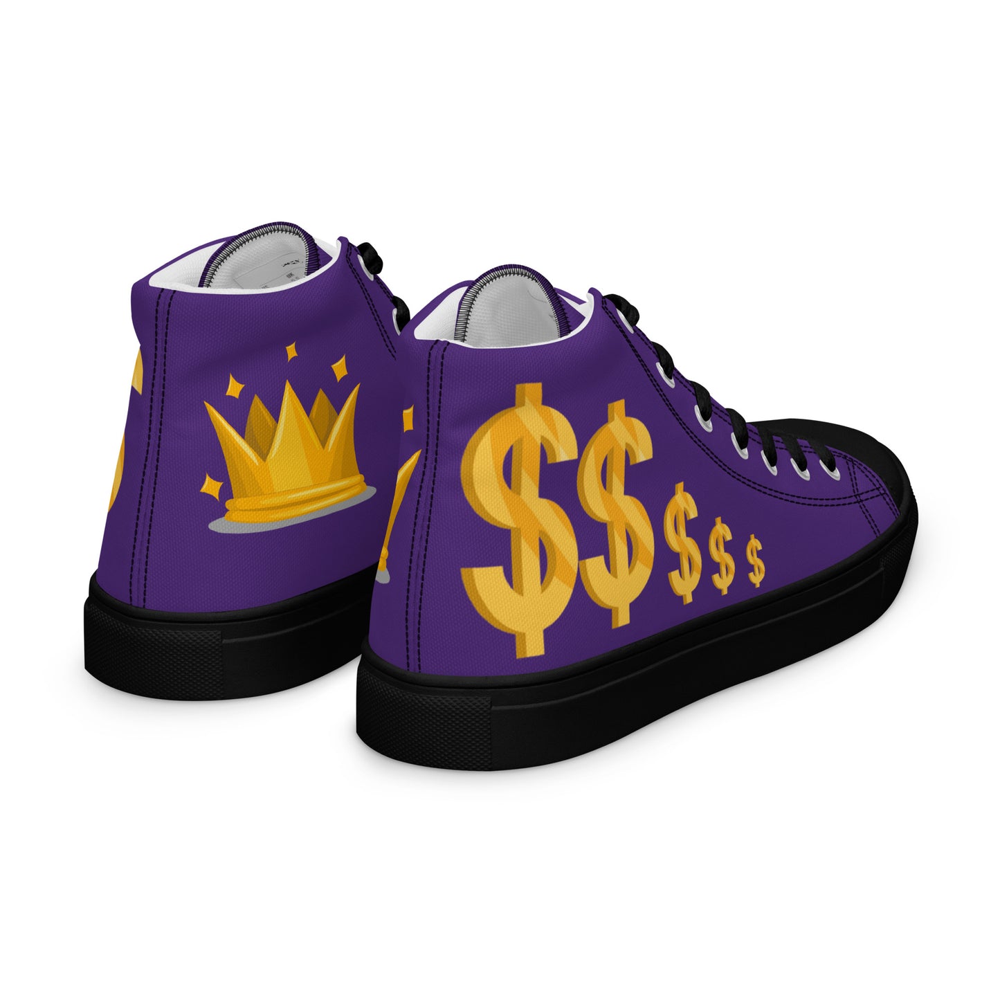 Women’s high top canvas shoes-Purple $