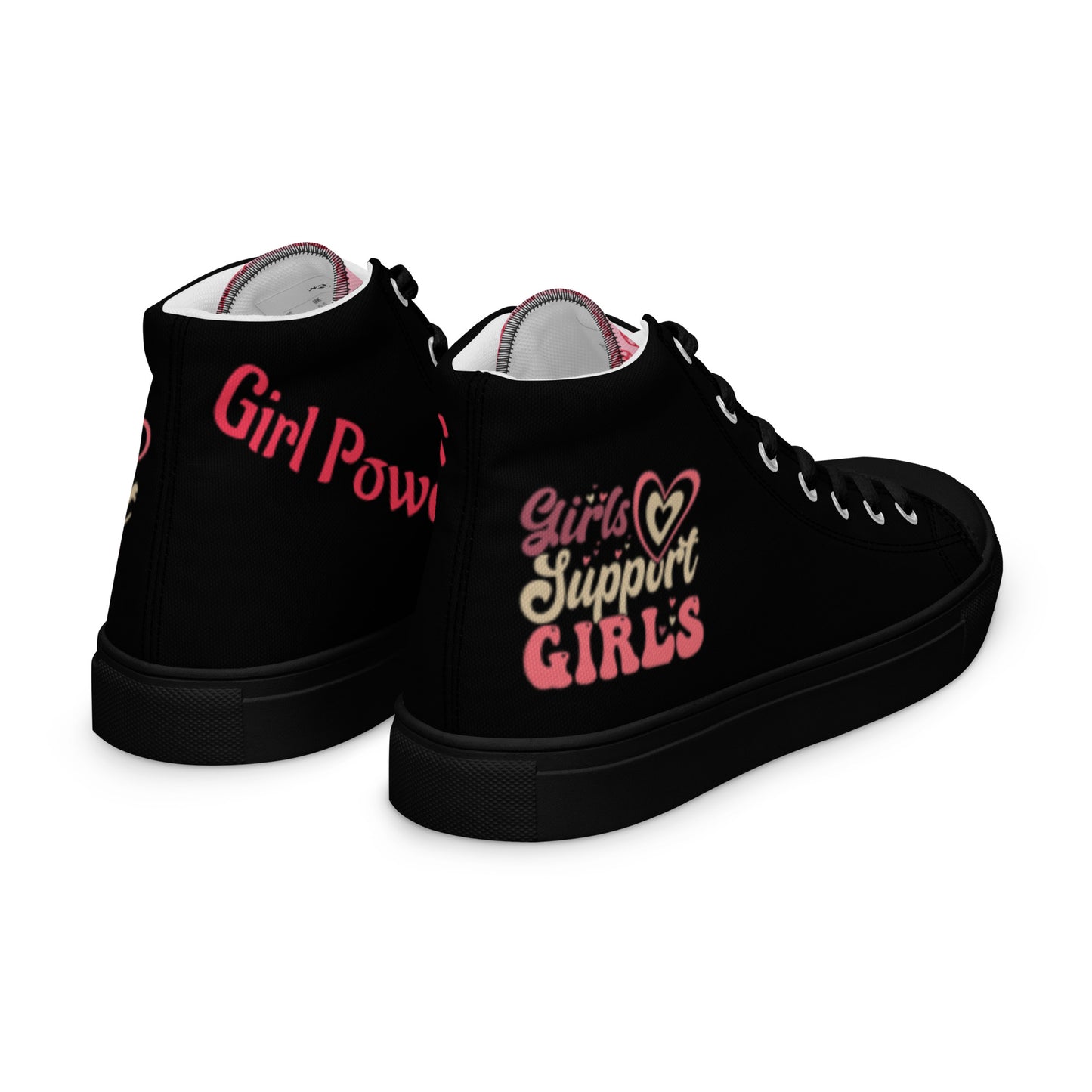 Women’s high top canvas shoes-Girl power