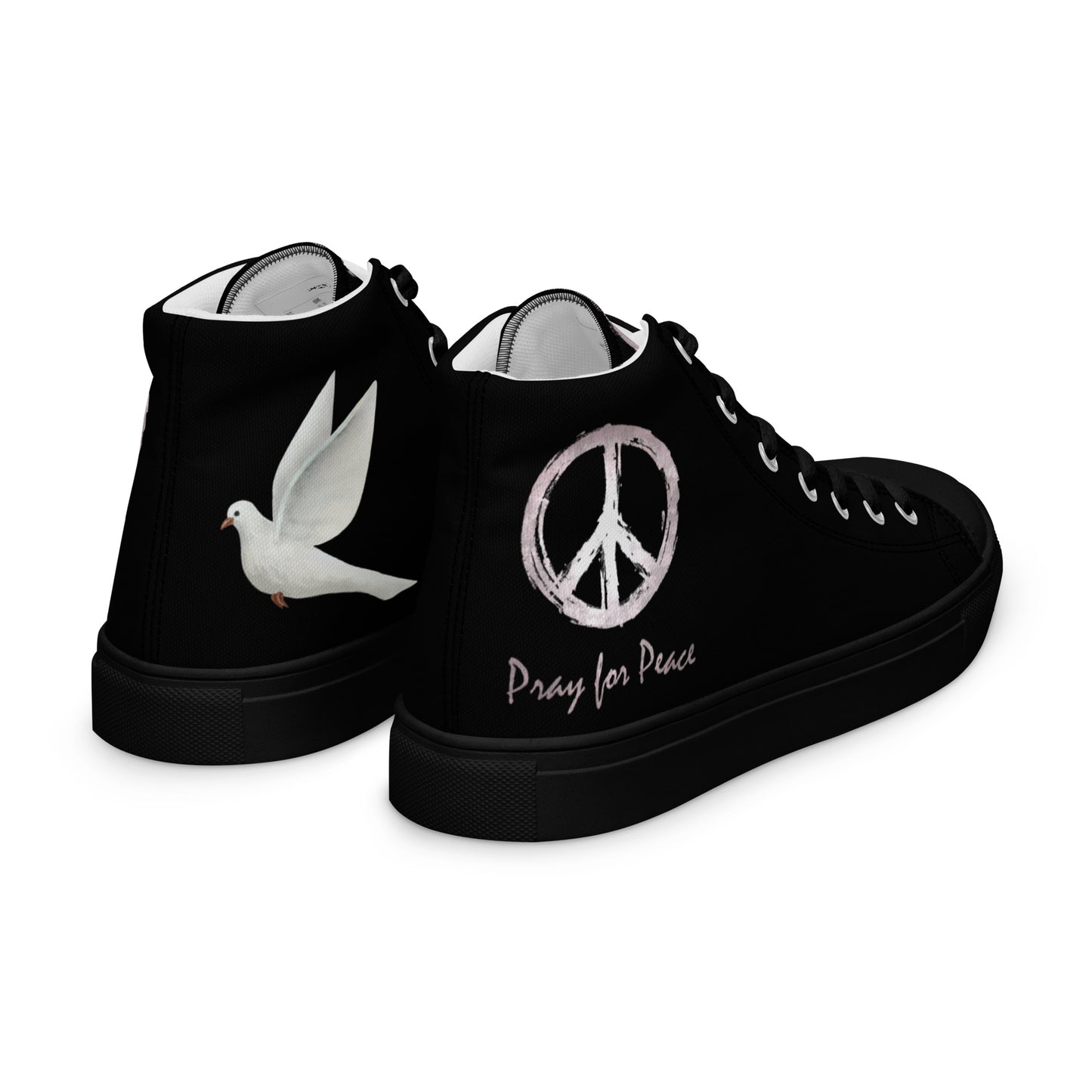 Women’s high top canvas shoes-Peace & Dove