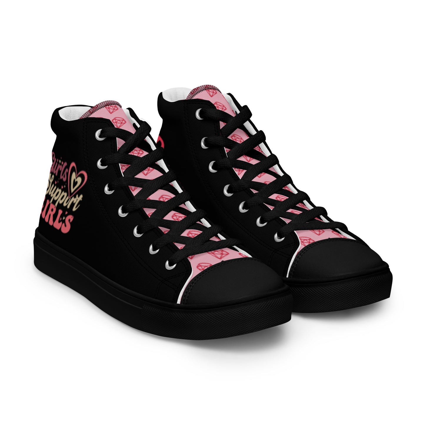 Women’s high top canvas shoes-Girl power